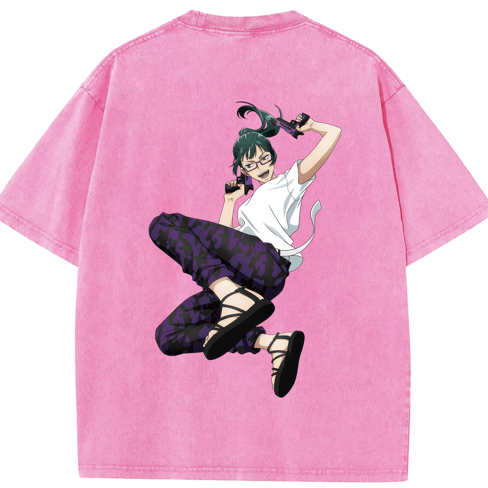 （画像用） 呪術廻戦 Jujutsu Kaisen 綿100% ヴィンテージ風 半袖Tシャツ（背面プリント）